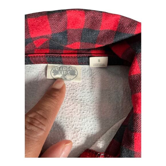 Unisex Pajama Sets Mario Bros Size 6 Outdoor Kids Red & Black Plaid Size 5 Used - Picture 8 of 14